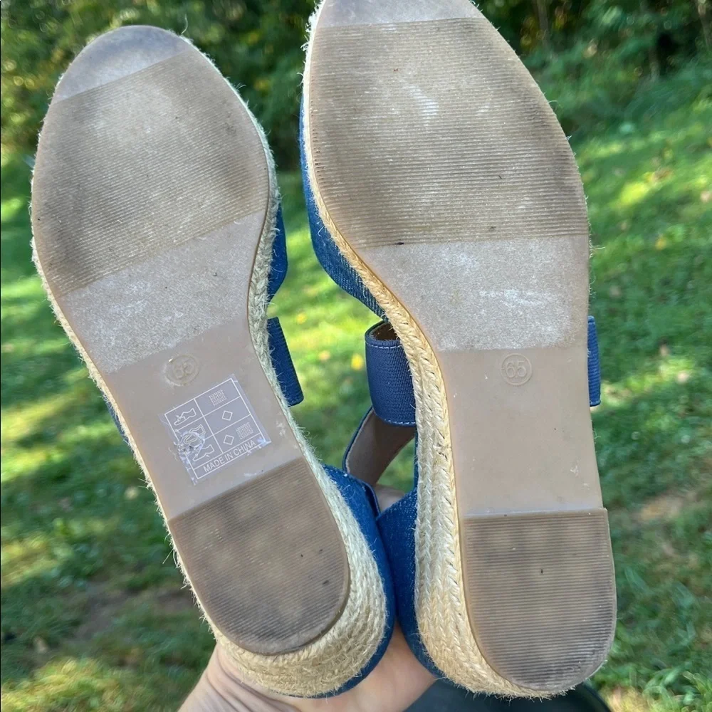 DREAM PAIRS Close Toe Espadrilles Platform Slip on Elastic Criss Cross Straps